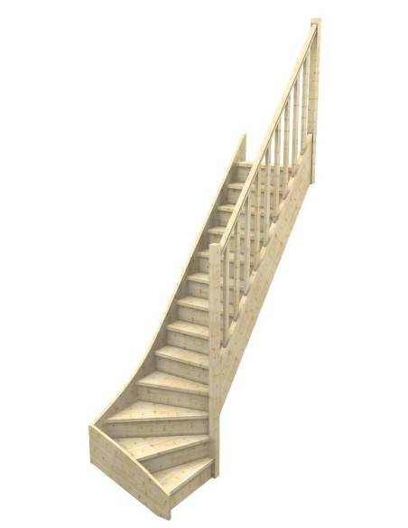 Escalier Quart Tournant Bas Sapin | WoodUp