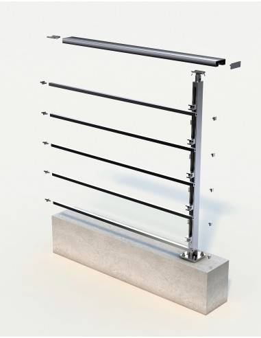 Aluminium balustrade - Quadrum startset