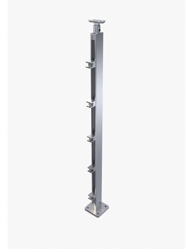 Erweiterungsset mit 1 Quadrum-Aluminiumpfosten für Geländer