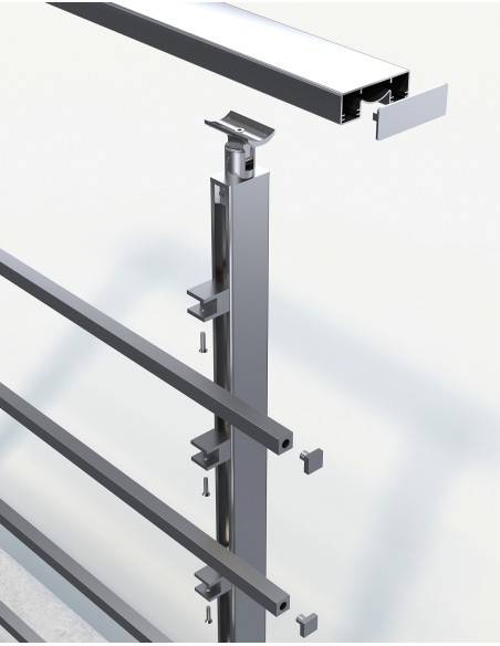 Parapetto in alluminio - Kit di partenza Quadrum