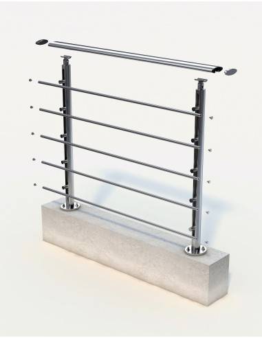 Aluminium balustrade - startset Ellipsis
