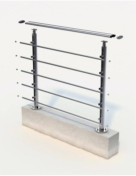 Aluminium balustrade - startset Ellipsis