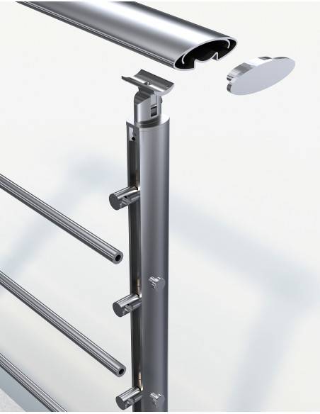 Aluminium balustrade - startset Ellipsis