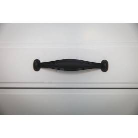 Black wardrobe door handle