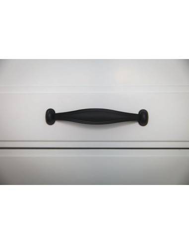 Black wardrobe door handle