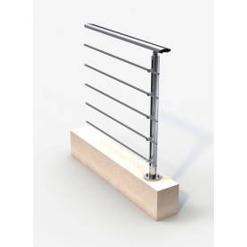 1-post extension kit Ellipsis Aluminium - balustrade