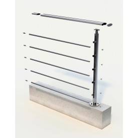 Uitbreidingsset met 1 aluminium Ellipsis-paal voor balustrade 2