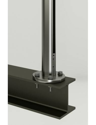 Uitbreidingsset met 1 aluminium Ellipsis-paal voor balustrade