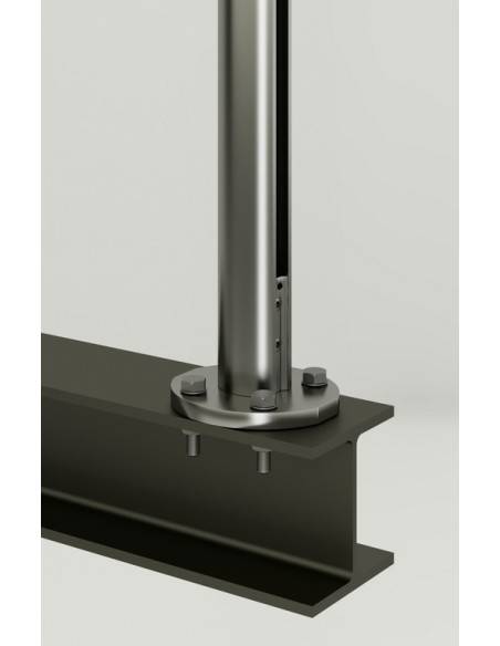 Uitbreidingsset met 1 aluminium Ellipsis-paal voor balustrade