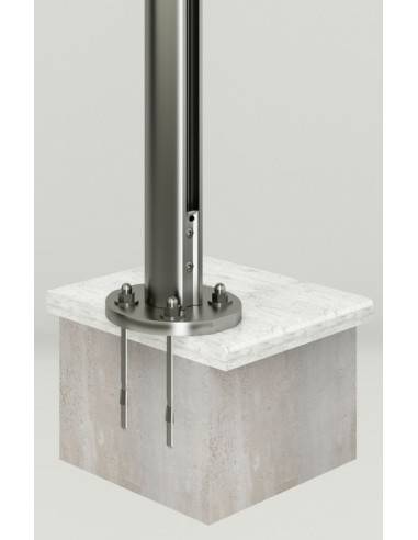 Uitbreidingsset met 1 aluminium Ellipsis-paal voor balustrade