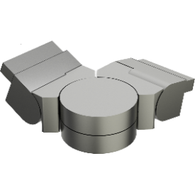 Raccord 3D para pasamanos de aluminio 50*27 mm