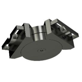 Raccord horizontal pour main courante alu 80*30 mm