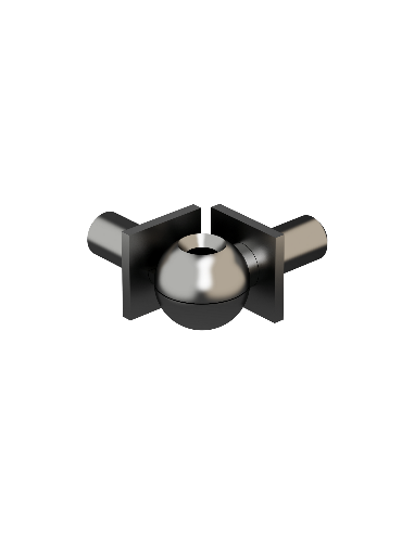 Articulated fitting for square rails 16*16