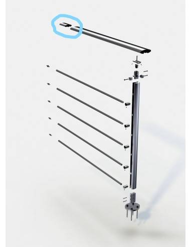 Verbindingsstuk voor aluminium Ellipsis-leuning
