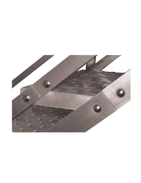 Escalier droit pour extérieur en aluminium