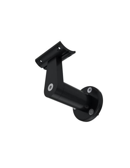 MAIN COURANTE ALU CARRE 50*27 NOIR BRILLANT + 2 BOUCHONS + 2 SUPPORTS