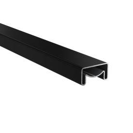ECKIGER ALUMINIUMHANDLAUF 50 × 27 SCHWARZ GLÄNZEND