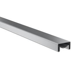 VIERKANTE ALUMINIUM LEUNING 50 × 27 IN GLANZEND ROESTVRIJSTAALLOOK