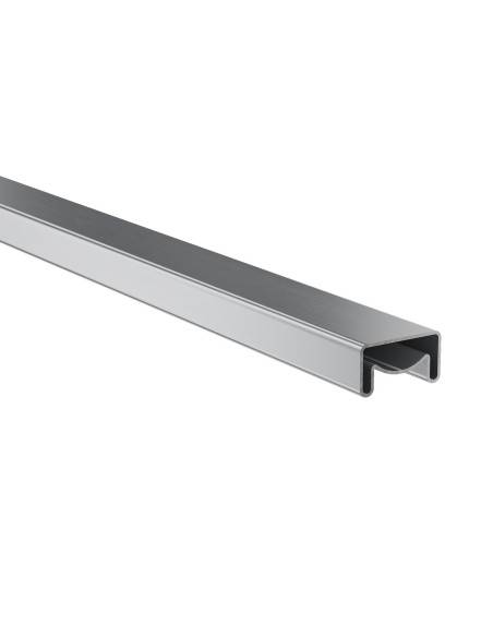 VIERKANTE ALUMINIUM LEUNING 50 × 27 IN GLANZEND ROESTVRIJSTAALLOOK