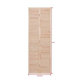 Puertas de armario plegables con persianas en pino 2