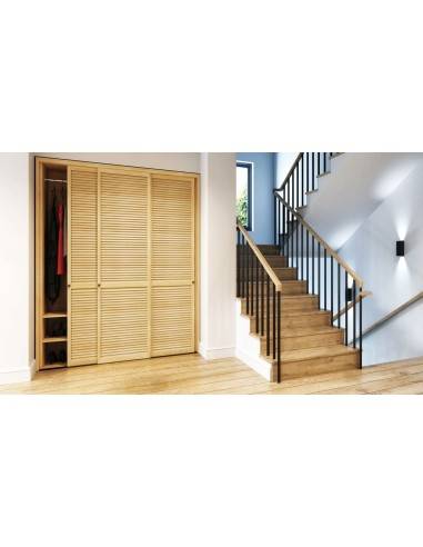 Maison Exclusive - Porte d'armoire à persiennes 69x39,4 cm bois de pin  massif