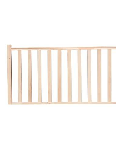 KIT GARDE CORPS A FUSEAUX HETRE 2M + 1 POTEAU