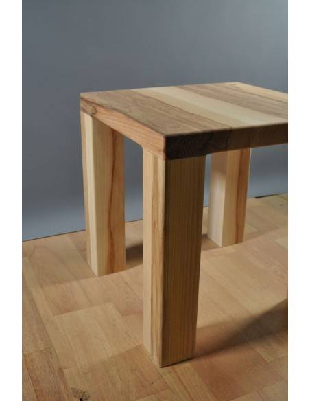 SALONTAFEL 45 × 45 OLIJFESSENHOUT HOOGTE 45 CM