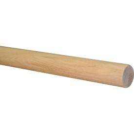 Kit corrimano in rovere rotondo 3m + supporto in metallo