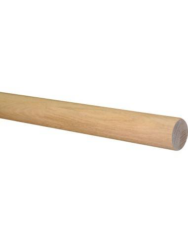 Round oak handrail kit 3m + metal bracket