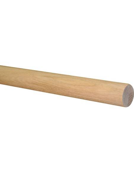 Round oak handrail kit 3m + metal bracket