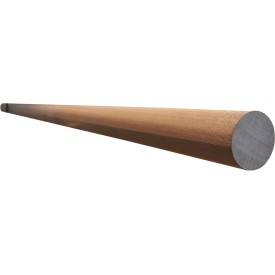 Round exotic wood handrail diam 42