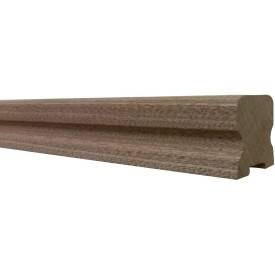 Corrimano in legno esotico sagomato