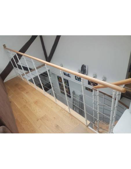 Arlberg Straight balustrade 100 cm natural beech handrail
