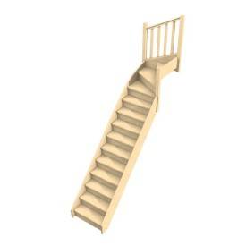 BAVAT Außengeländer für den oberen Austritt einer viertelgewendelten Treppe