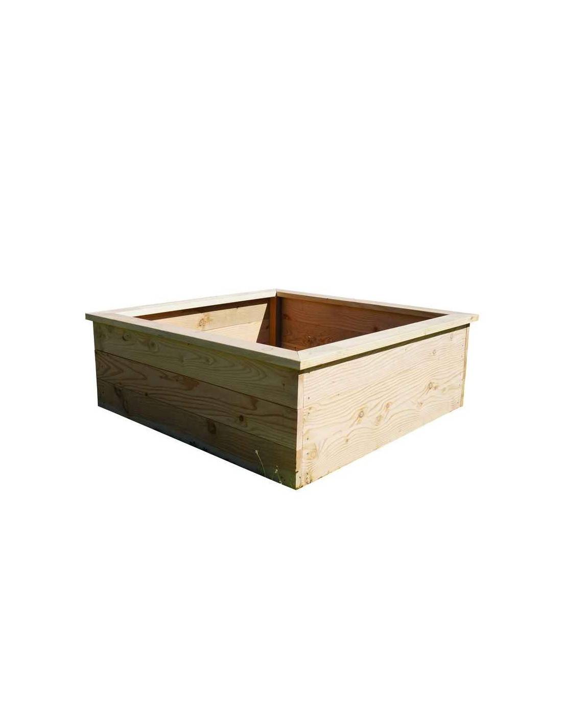 Carré Potager avec Composteur en Bois Douglas – 175 x 170 x 40 cm