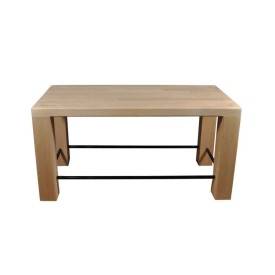 COUCHTISCH BUCHE ALUMINIUM L90 B45 H45