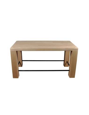 COUCHTISCH BUCHE ALUMINIUM L90 B45 H45