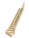 SELA Interior Handrail with Black Metal Balusters