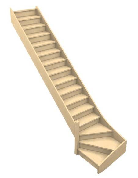 Left quarter-turn bottom with risers