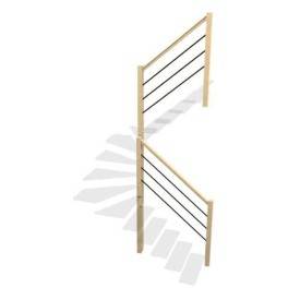 ALBULA RAMPE INTERIEUR A LISSES METAL NOIR