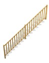 GAVIA Handrail with Wood Spindles for Straight Staircase