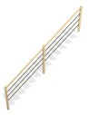 SELA Interior Handrail with Black Metal Balusters