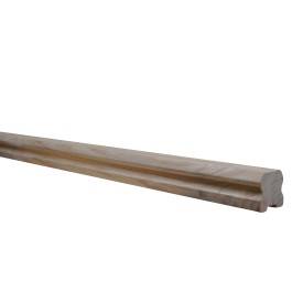 Geprofileerde essenhouten leuning 50 x 50 mm
