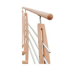 Escalier 1/4 tournant bas hêtre 2