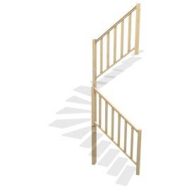 ALBULA INTERIOR RAILING WITH WOODEN SPINDLES