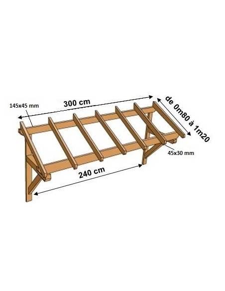 Vurenhouten luifels voor garagedeuren.