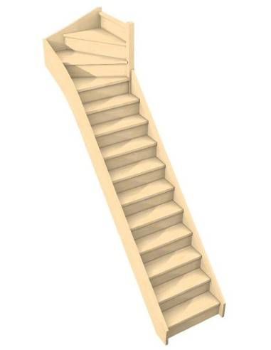 Quarter-turn staircase upper landing