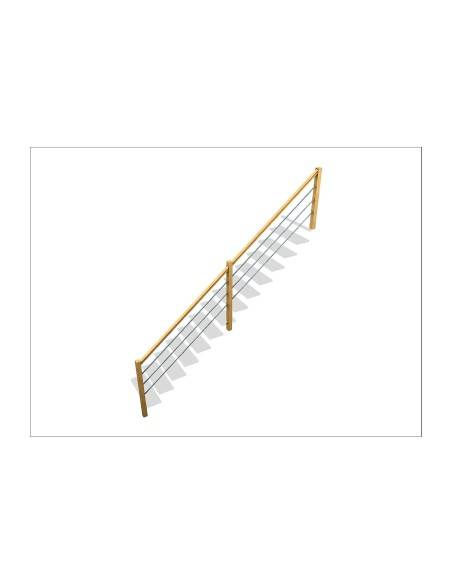 ROCLES STARTING HANDRAIL WITH BLACK METAL RAILS