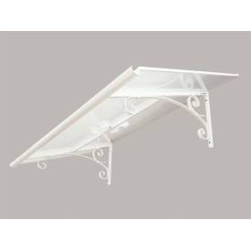 Retro deurluifel ECHARMEAUX van aluminium en polycarbonaat 2