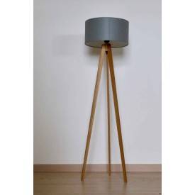 EIKENHOUTEN DRIEPOOTLAMP + LAMPENKAP